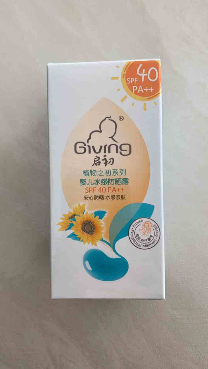 启初防晒 启初婴儿水感防晒露(SPF 40 PA++)45g（保质期至2022年）怎么样，好用吗，口碑，心得，评价，试用报告,第2张