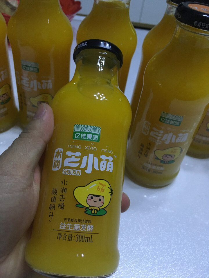 亿佳果园 芒果汁果汁饮料整箱包邮量贩装300ml*8玻璃瓶怎么样，好用吗，口碑，心得，评价，试用报告,第4张