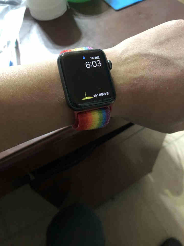 白布斯适用苹果手表尼龙表带apple watch1/2/3/4/5代运动表带男女通用 彩虹色 通用42/44mm怎么样，好用吗，口碑，心得，评价，试用报告,第4张