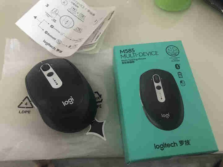 罗技（Logitech）M585无线蓝牙鼠标双模连接flow跨屏技术苹果mac安卓平板手机办公便携 M585石墨黑怎么样，好用吗，口碑，心得，评价，试用报告,第2张