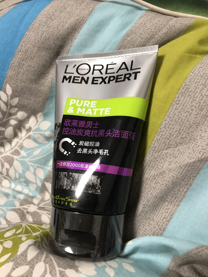 欧莱雅（LOREAL） 男士火山岩控油清痘洁面膏 洁面乳清洁毛孔抗黑头洗面奶抗痘去痘 控油炭爽抗黑头洁面膏怎么样，好用吗，口碑，心得，评价，试用报告,第2张