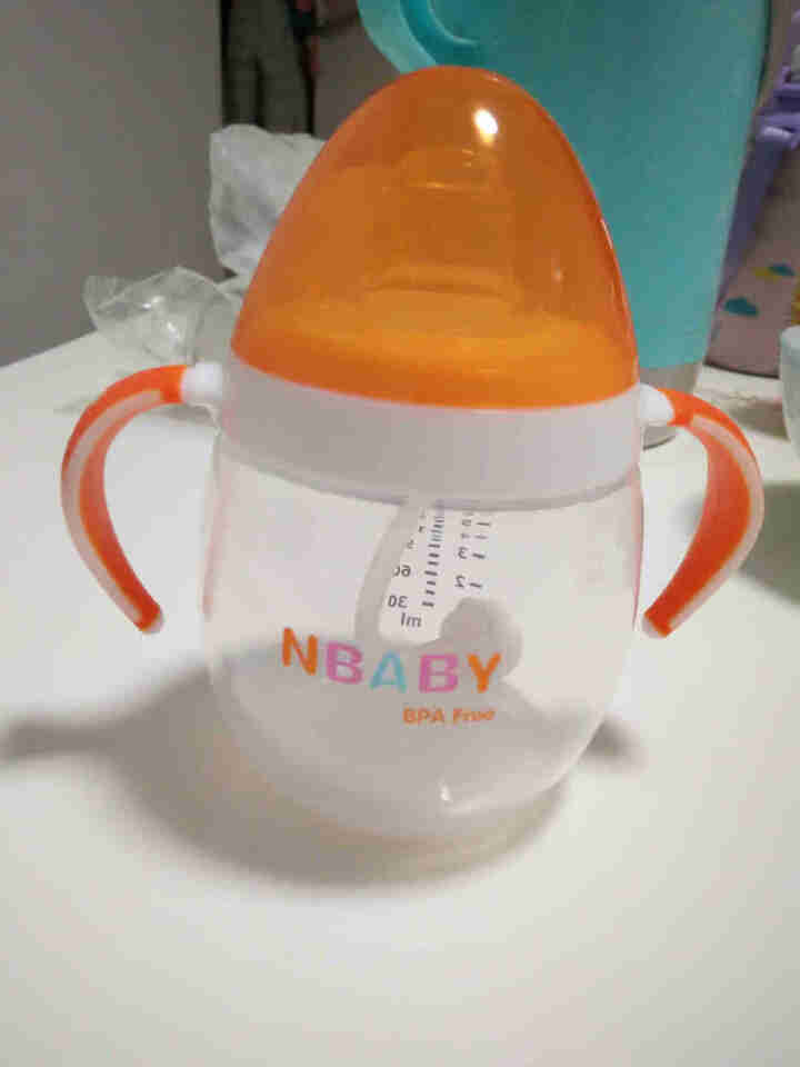 NBABY儿童鸭嘴杯学饮杯带手柄婴儿训练杯小孩喝水杯1,第2张