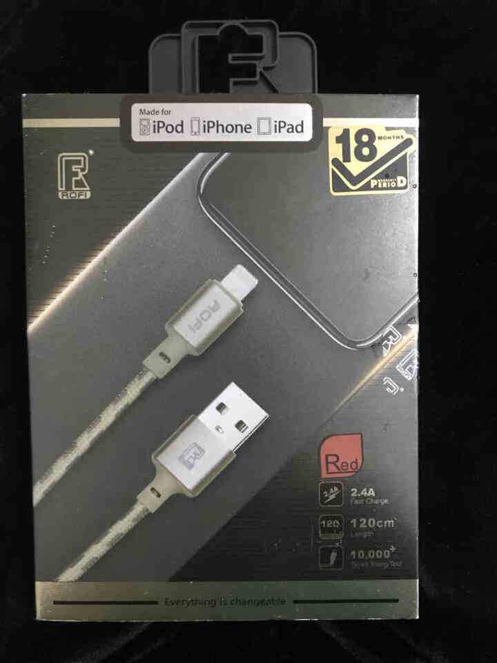 摩可 ROFI苹果数据线MFI认证芯片iPhoneXs Max手机快充充电线X/8plus电源线 MFI 苹果数据线 红色 无收纳袋怎么样，好用吗，口碑，心得，,第2张