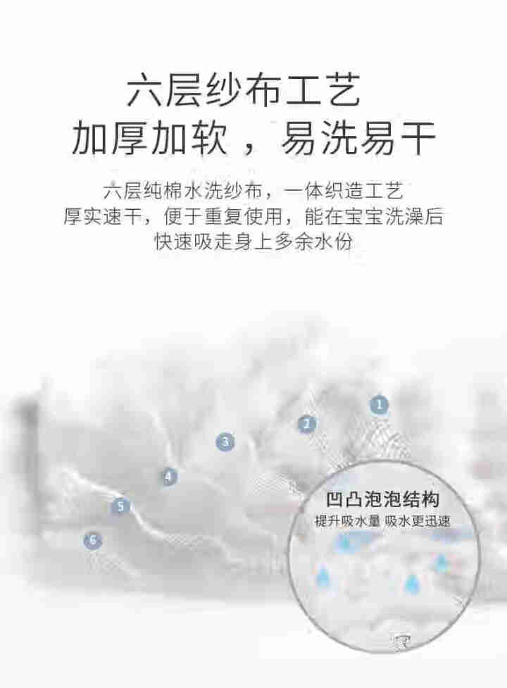 开丽 婴儿浴巾 宝宝纱布毛巾被新生儿洗澡巾儿童盖毯 105*105cm怎么样，好用吗，口碑，心得，评价，试用报告,第6张