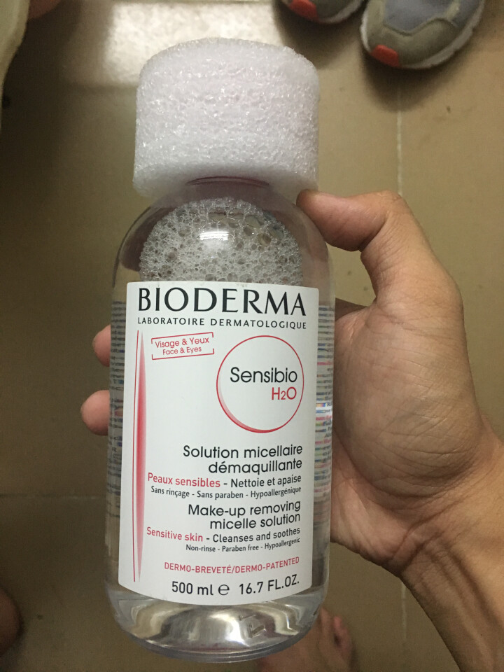 法国贝德玛（Bioderma）舒妍多效洁肤液500ml （卸妆水 深层清洁 粉水 舒缓保湿 敏感肌 眼唇 原装进口）怎么样，好用吗，口碑，心得，评价，试用报告,第2张