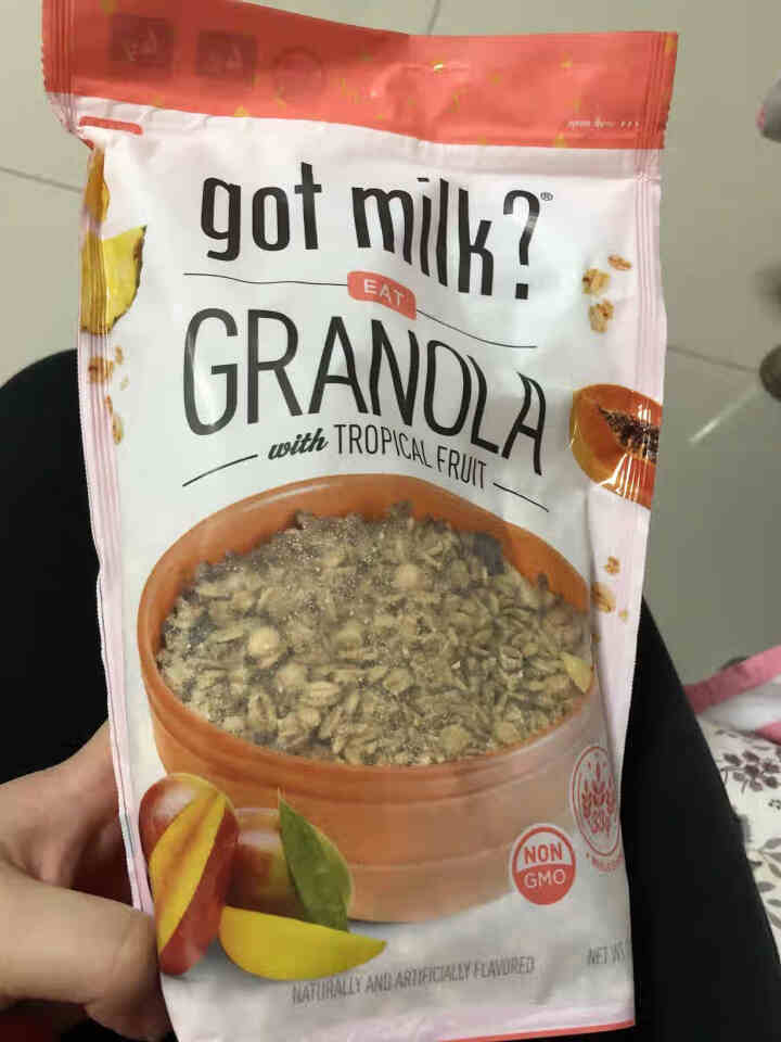 gotmilk? 欧洲进口蔓越莓水果麦片 即食免煮早餐冲饮谷物 375g/袋 热带水果375g怎么样，好用吗，口碑，心得，评价，试用报告,第2张