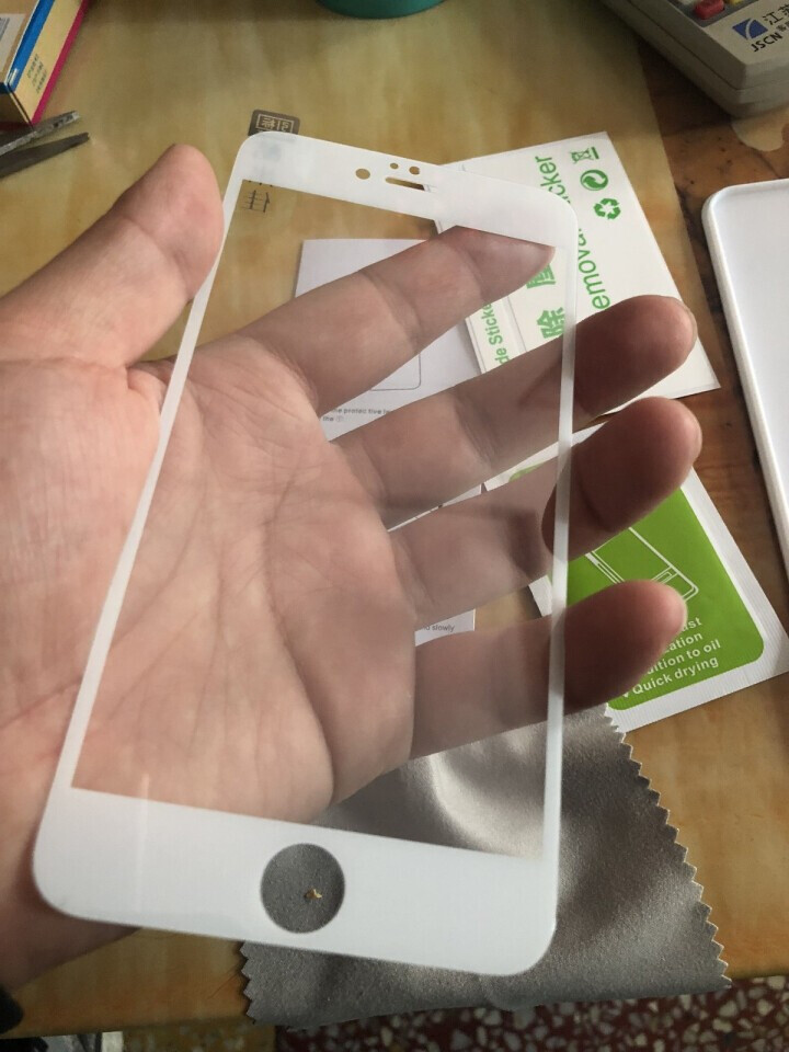 AILIPUPU iphone8钢化膜前后 苹果7钢化玻璃膜七plus手机抗蓝光7P半屏i8P屏保防 i7P/i8P通用 前膜 电镀防指纹*2.5D钢化怎么样，,第4张