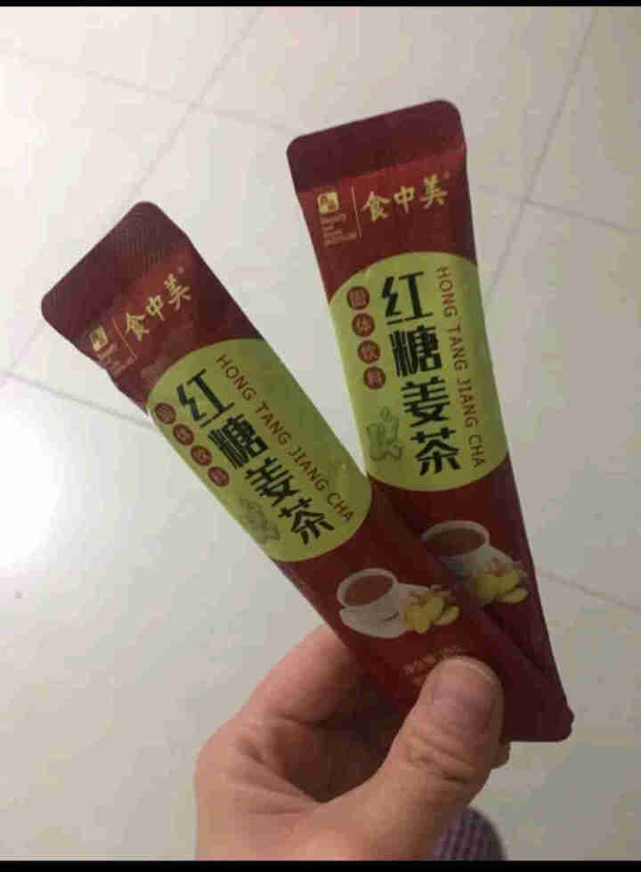 食中美红糖姜茶大姨妈黑糖姜茶姜糖茶冬季养生茶女驱寒暖宫速溶冲剂小袋装姨妈痛调理月经 *1盒（每天服用2包，可用6天）怎么样，好用吗，口碑，心得，评价，试用报告,第4张