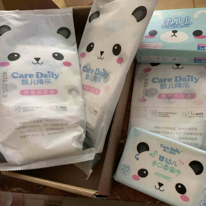 凯儿得乐（care daily）萌趣纸尿裤试用装3片+萌趣小湿巾1包+萌趣柔纸巾1包 萌趣纸尿裤S码3片怎么样，好用吗，口碑，心得，评价，试用报告,第4张