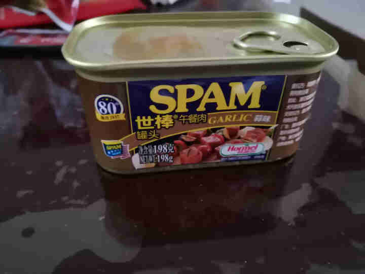 世棒（SPAM）午餐肉罐头蒜香口味198g 开罐即食早餐三明治火锅烧烤麻辣香锅泡面搭档怎么样，好用吗，口碑，心得，评价，试用报告,第2张