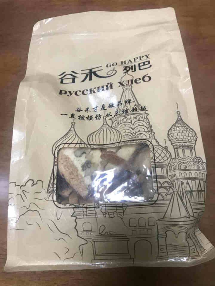 谷禾列巴面包片核桃仁葡萄干果仁休闲零食 袋装列巴干300g怎么样，好用吗，口碑，心得，评价，试用报告,第4张