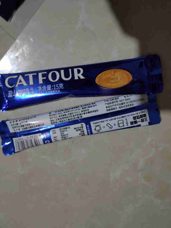 Catfour 蓝山咖啡200条/40条风味 特浓提神速溶三合一咖啡粉600g 正品特惠 蓝山风味咖啡 40条600g*1袋怎么样，好用吗，口碑，心得，评价，试,第4张