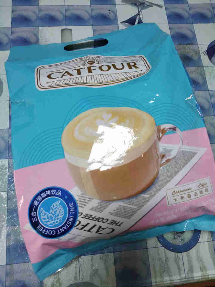 Catfour 卡布奇诺咖啡160条/40条 特浓提神速溶三合一咖啡粉600g 正品特惠 卡布奇诺 40条600g*1袋怎么样，好用吗，口碑，心得，评价，试用报,第2张