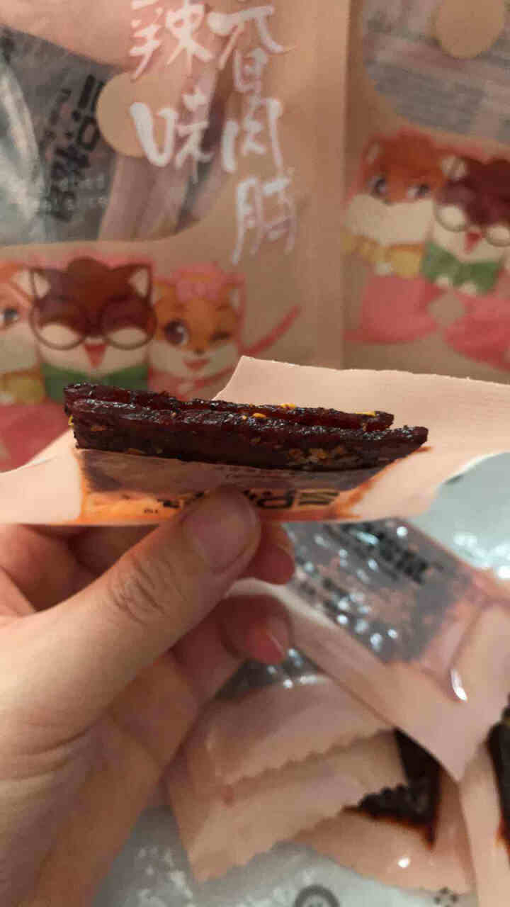 三只松鼠  蜀香猪肉脯组合  靖江特产肉干肉脯休闲零食小吃 猪肉脯香辣味100g*2袋 100g×2袋怎么样，好用吗，口碑，心得，评价，试用报告,第3张