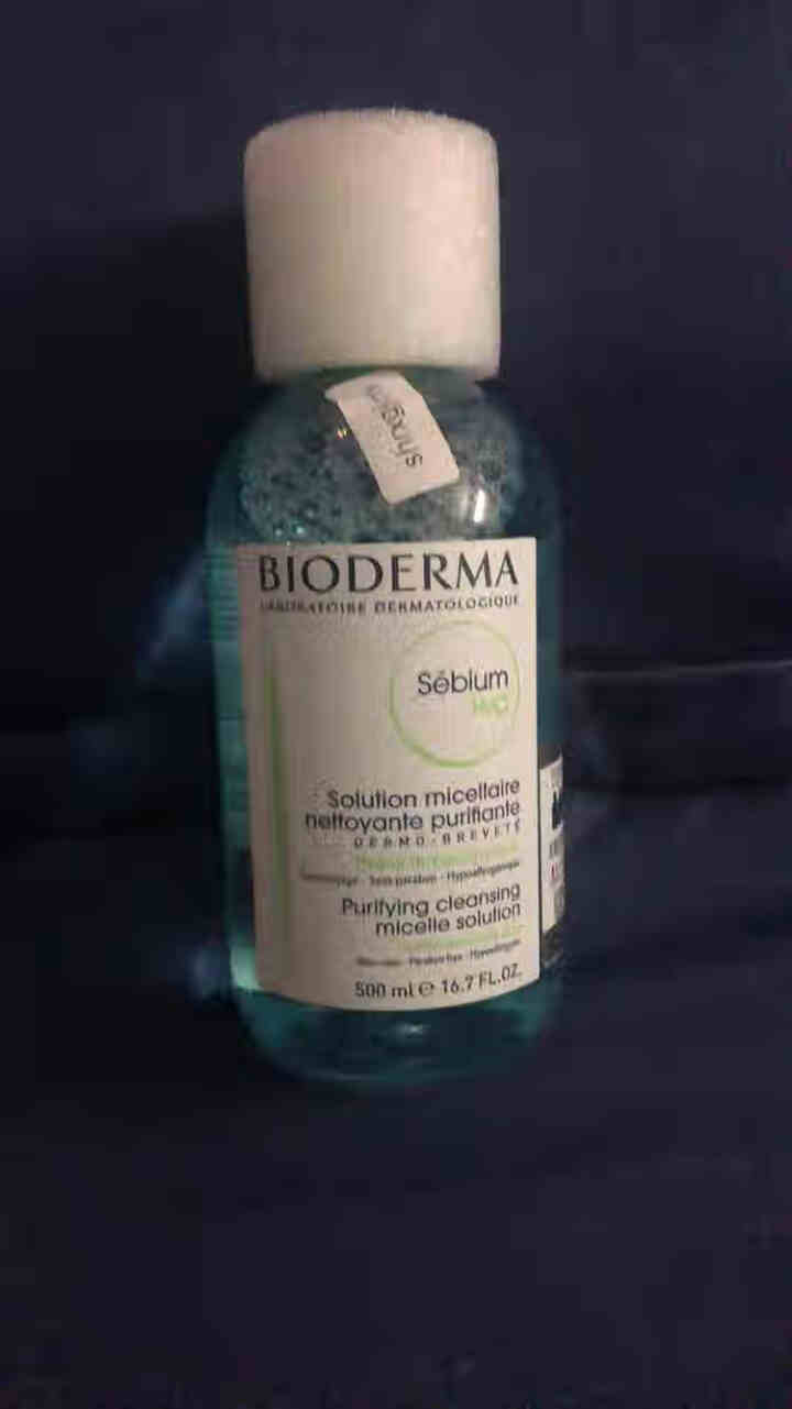 法国贝德玛（BIODERMA）净妍控油洁肤液500ml（卸妆水 深层清洁 绿水 控油补水 改善毛孔痘痘 原装进口）怎么样，好用吗，口碑，心得，评价，试用报告,第2张