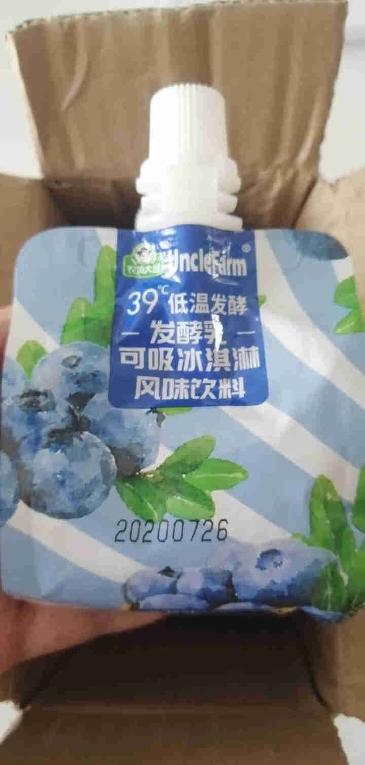 农场大叔发酵乳可吸冰淇凌乳酸菌风味饮料特色牛奶饮品 蓝莓味 4包/320g怎么样，好用吗，口碑，心得，评价，试用报告,第3张