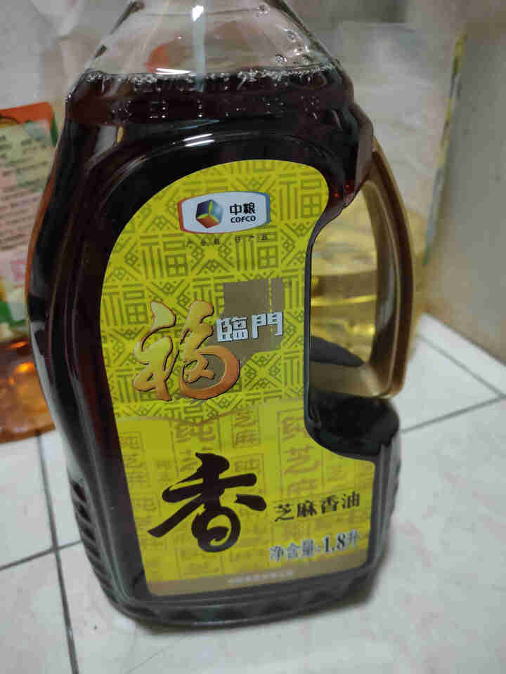 福临门 100%纯芝麻香油1.8L 食用油 凉拌调味烹饪火锅 中粮出品怎么样，好用吗，口碑，心得，评价，试用报告,第2张