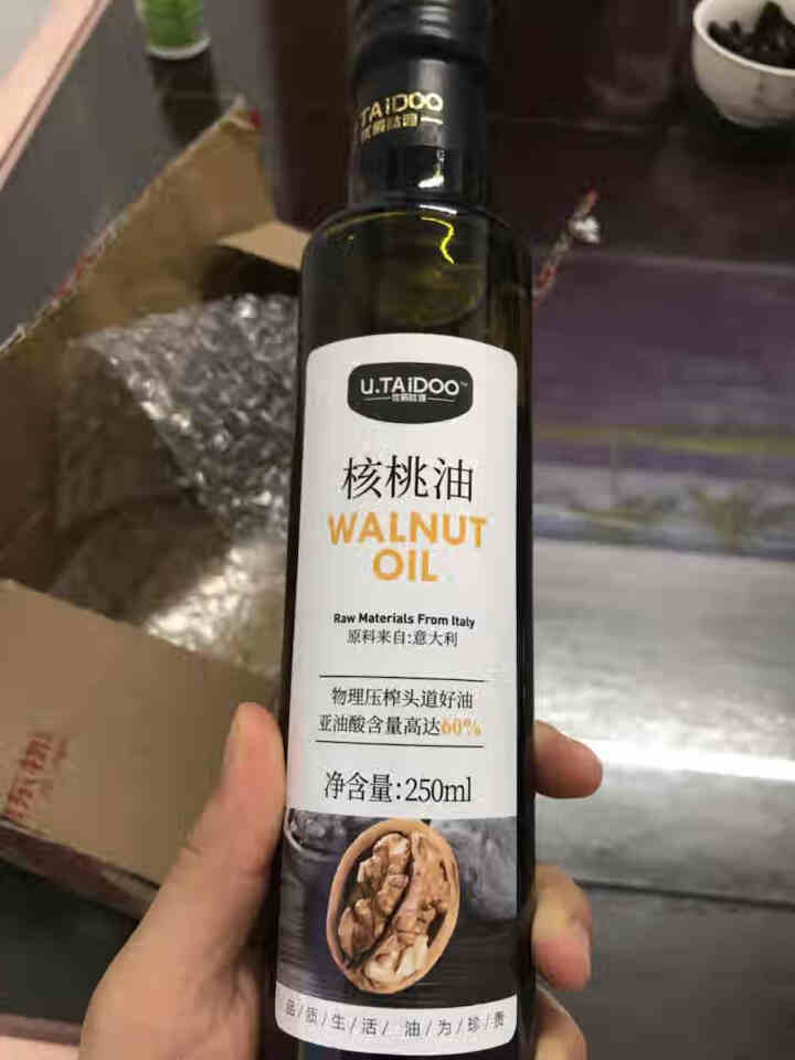 优殿肽渡 核桃油250ml 适用于婴幼儿宝宝食用油（意大利进口原油）怎么样，好用吗，口碑，心得，评价，试用报告,第2张