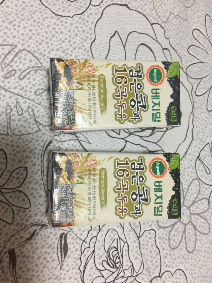 韩国进口 倍吉美尔16谷物黑豆豆奶营养豆乳 190ml*2（体验装）怎么样，好用吗，口碑，心得，评价，试用报告,第2张