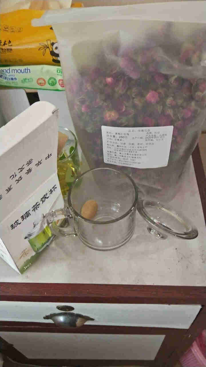 【250克+杯】玫瑰花茶 平阴干玫瑰重瓣红玫瑰花草茶 搭菊花茶金银花泡水喝的花草茶 250g/袋怎么样，好用吗，口碑，心得，评价，试用报告,第4张