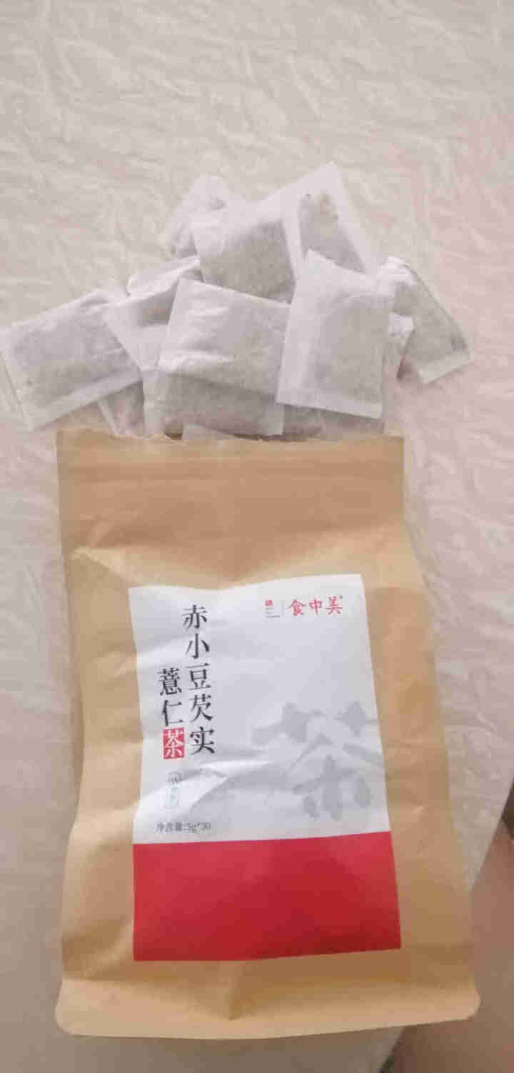 食中美红豆薏米茶养生茶苦荞大麦茶薏仁芡实茶赤小豆薏仁茶组合花草茶包可搭配冬瓜荷叶茶 150g 一袋装（买2送1原品）怎么样，好用吗，口碑，心得，评价，试用报告,第3张