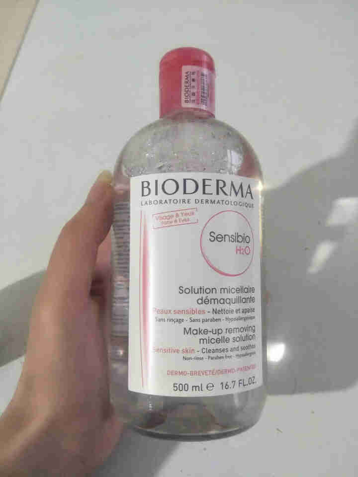 法国贝德玛（BIODERMA）舒妍多效洁肤液500ml （卸妆水 深层清洁 粉水 舒缓保湿 敏感肌 眼唇 原装进口）怎么样，好用吗，口碑，心得，评价，试用报告,第4张