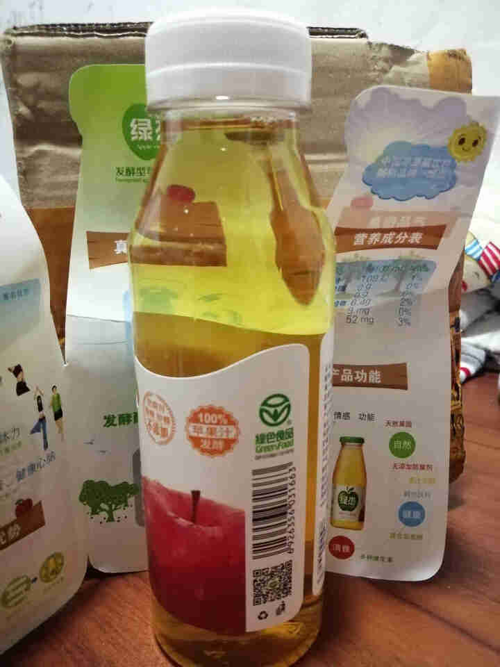 烟台绿杰苹果醋绿色食品不添加香精砂糖防腐剂300ml 1瓶试饮装怎么样，好用吗，口碑，心得，评价，试用报告,第2张