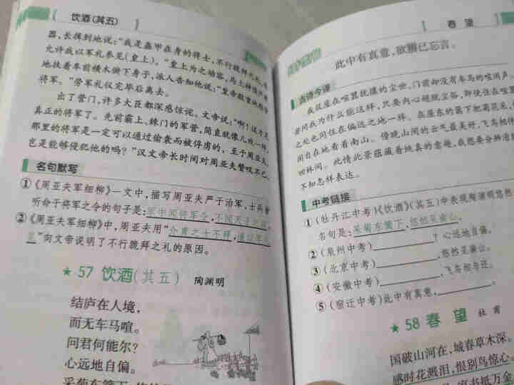 pass绿卡图书初中语文必背古诗文人教版RJ版部编版七八九年级7,第4张