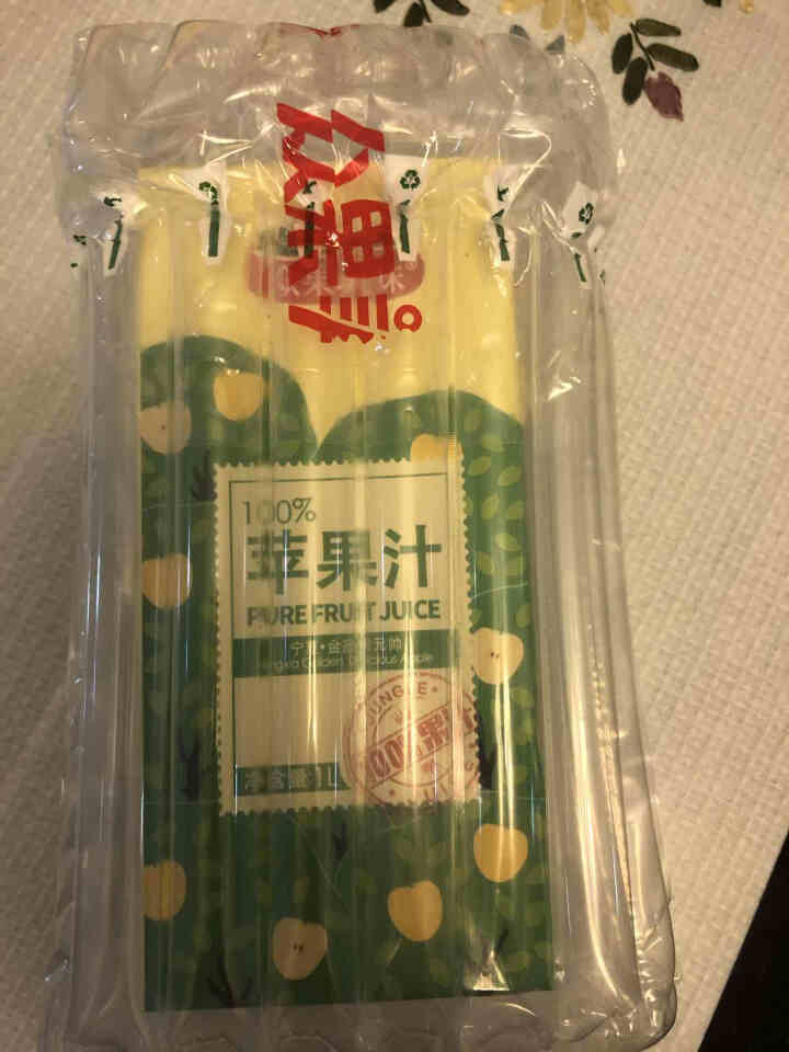 众果美味 100%果汁饮料 鲜果榨汁榨汁原浆 浓缩无添加UHT高温灭菌 金冠黄元帅苹果汁1L单盒怎么样，好用吗，口碑，心得，评价，试用报告,第3张