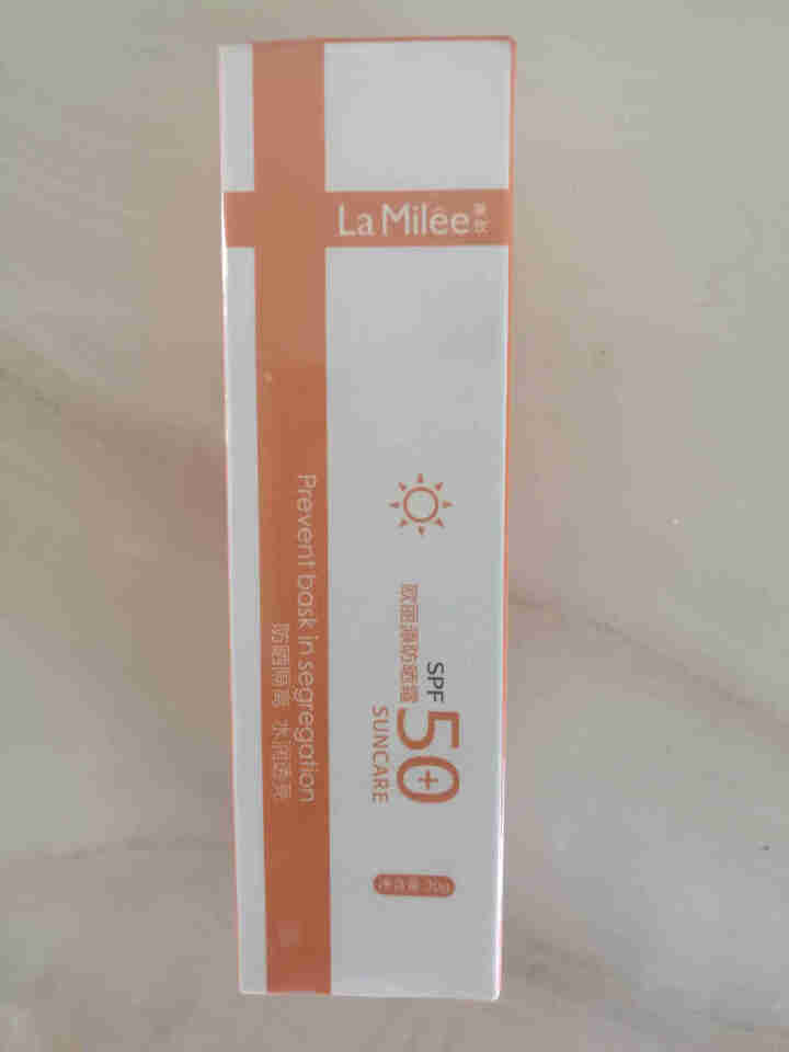 LaMilee莱玫 防晒霜女男30g保湿SPF50+ 长效持久 隔离紫外线 户外军训防晒霜 橙色怎么样，好用吗，口碑，心得，评价，试用报告,第2张