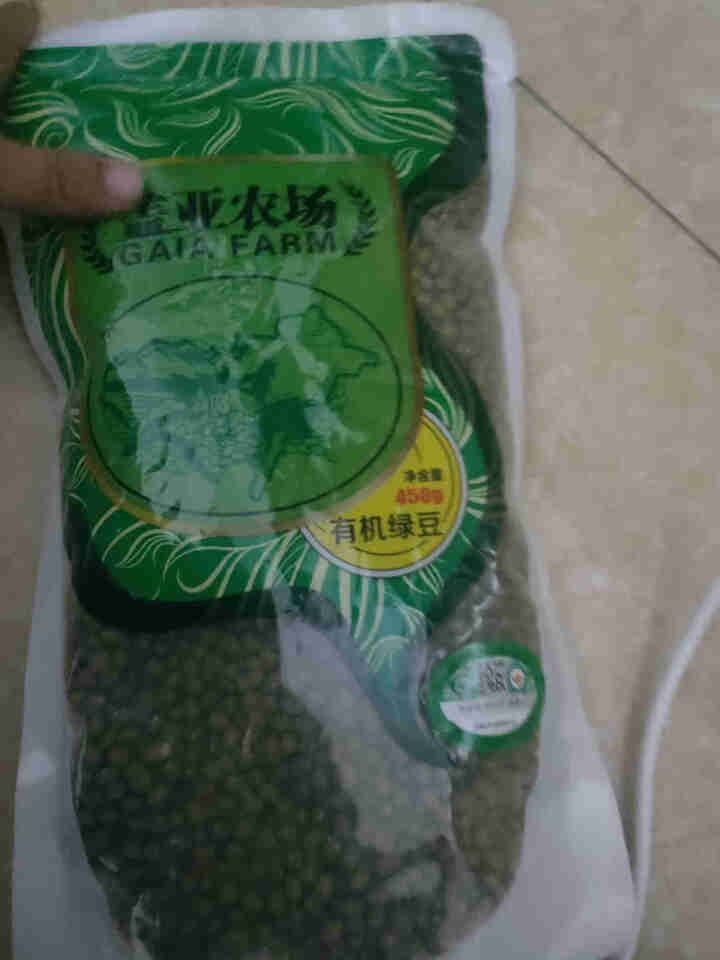 盖亚农场 有机绿豆450g东北农家五谷杂粮新鲜薄皮小绿豆汤粥 450g怎么样，好用吗，口碑，心得，评价，试用报告,第3张