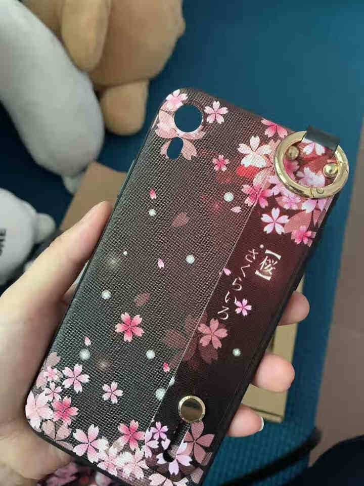 厉品  iPhone 11pro max手机壳xs网红xr腕带斜挂绳x苹果8p女款7plus软保护套 樱字飞花+长短挂绳一对 iphone 11怎么样，好用吗，,第3张