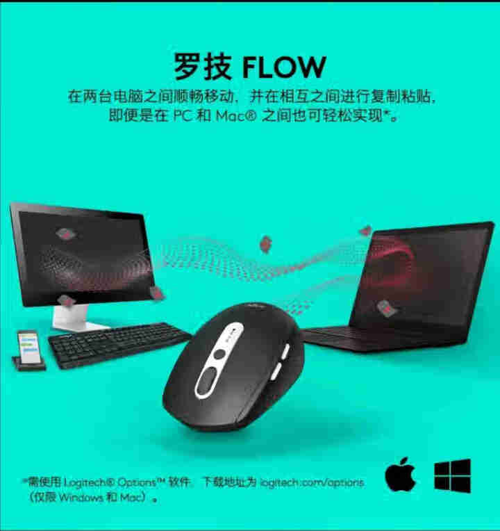 罗技（Logitech）M585无线蓝牙鼠标双模连接flow跨屏技术苹果mac安卓平板手机办公便携 M585石墨黑怎么样，好用吗，口碑，心得，评价，试用报告,第4张