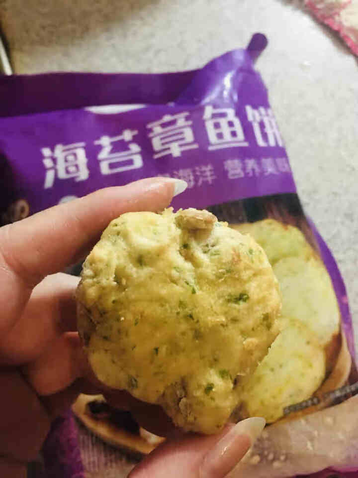 海苔章鱼饼鱿鱼饼 冷冻速食小吃半成品宝宝速食方便早餐500g章鱼风味饼 鱿鱼饼冷冻关东煮海底捞火锅 章鱼饼500g*1袋怎么样，好用吗，口碑，心得，评价，试用报,第4张