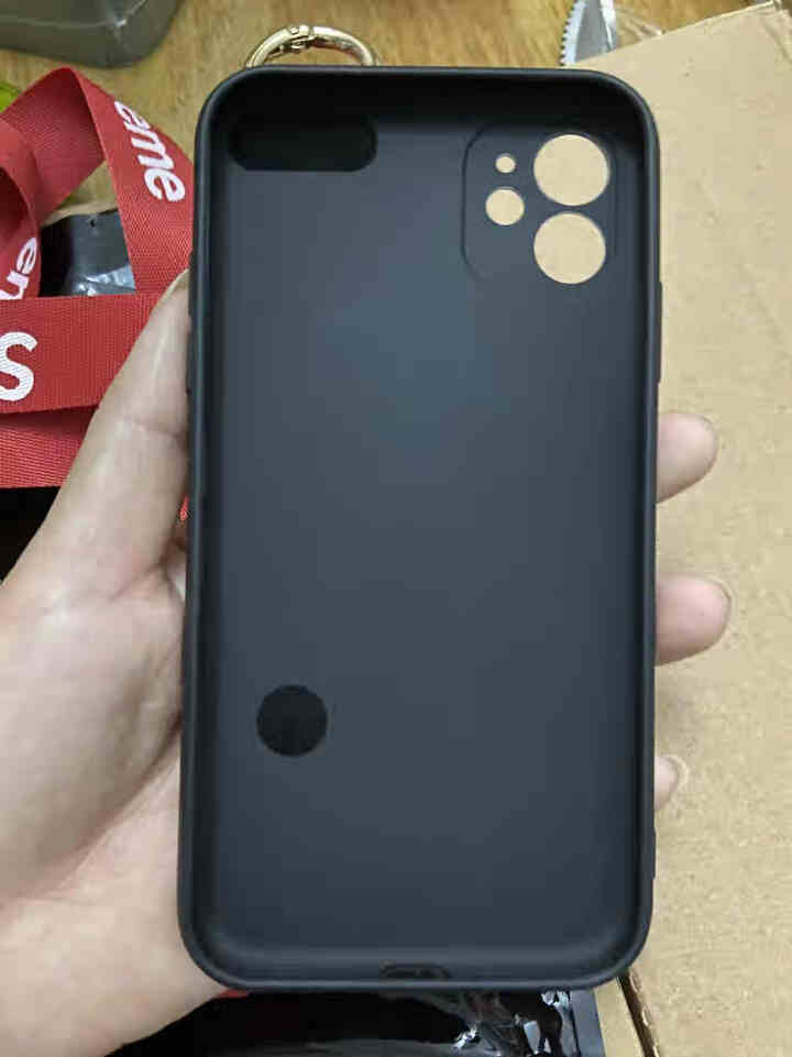 厉品 iPhone 11pro max手机壳苹果x创意文字xr挂绳8plus腕带7p网红软xs保护套 贪财好色+长短挂绳一对 iphone xs max怎么样，,第4张