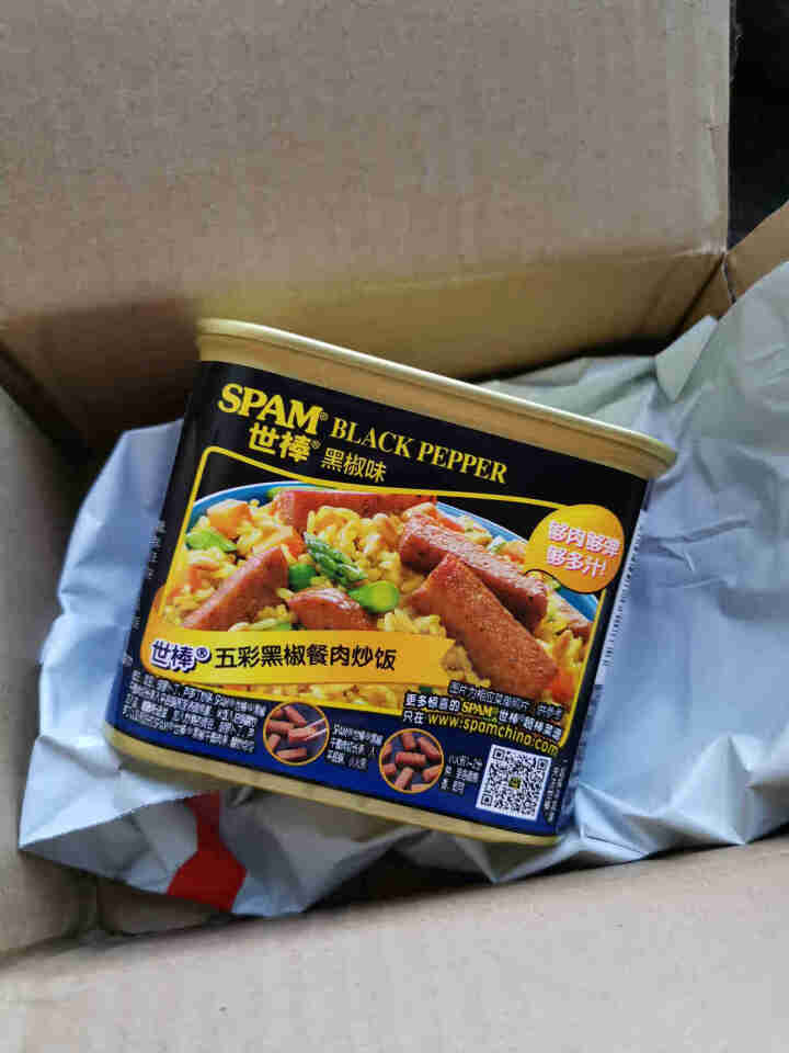 世棒（SPAM）午餐肉罐头黑椒口味340g 开罐即食早餐三明治火锅烧烤麻辣香锅泡面搭档怎么样，好用吗，口碑，心得，评价，试用报告,第2张