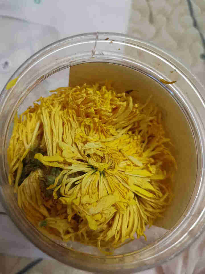 金丝黄菊一朵一杯菊花茶 搭配胎菊贡菊黄菊花罐装泡水喝的花茶怎么样，好用吗，口碑，心得，评价，试用报告,第2张