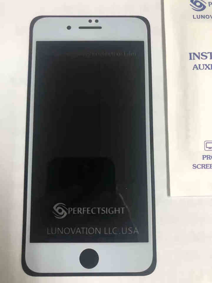 视觉0度 苹果iPhone8P/7P 7/8防窥手机膜防偷看钢化膜防摔防爆屏幕保护膜无白边防指纹贴膜 白色8Plus/7p通用,第3张