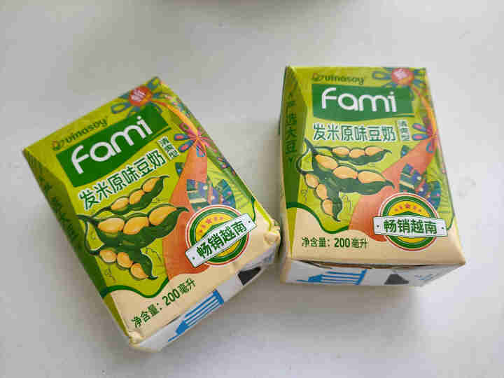 越南进口fami发米豆奶200ml/盒原味减糖早餐豆奶饮品植物蛋白饮料 礼盒端午送礼佳品 （减糖清爽型）200ml*6盒怎么样，好用吗，口碑，心得，评价，试用报,第3张