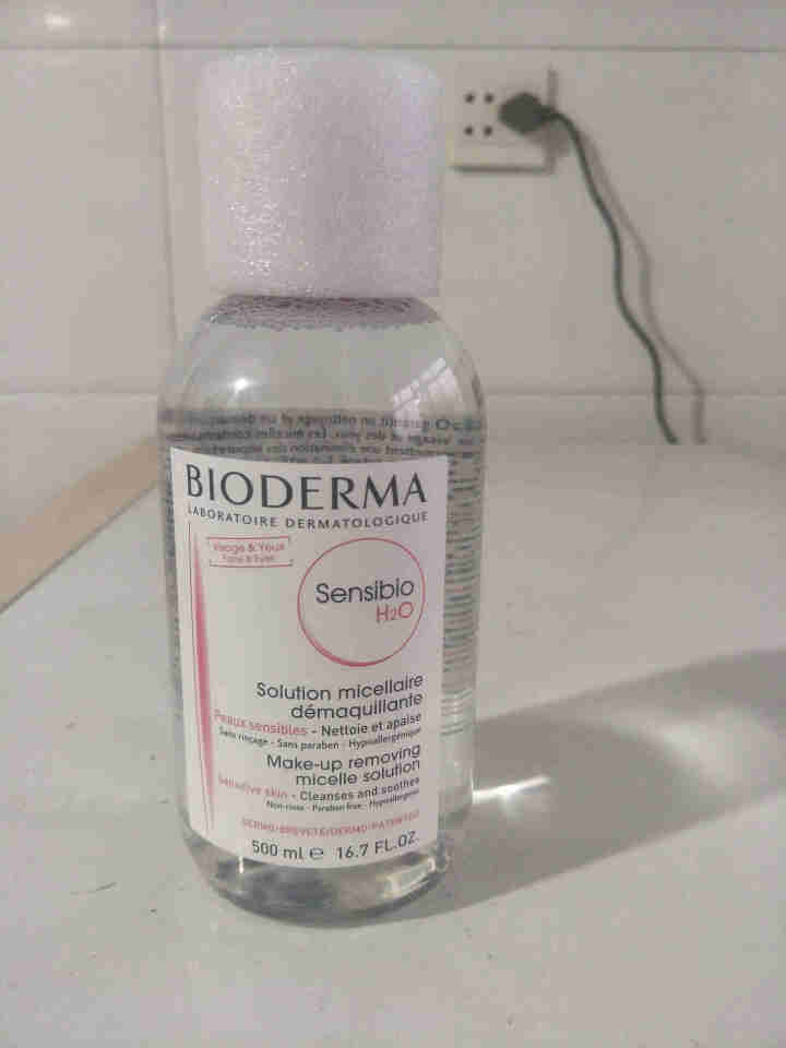 法国贝德玛（BIODERMA）舒妍多效洁肤液500ml （卸妆水 深层清洁 粉水 舒缓保湿 敏感肌 眼唇 原装进口）怎么样，好用吗，口碑，心得，评价，试用报告,第3张