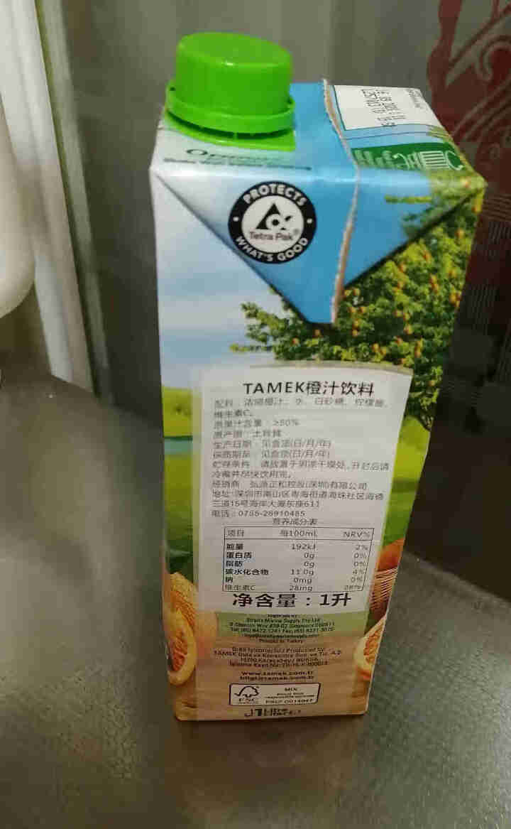 土耳其原装进口TAMEK荅梅肯水蜜桃果汁1000ml怎么样，好用吗，口碑，心得，评价，试用报告,第3张