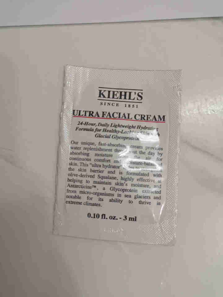 科颜氏（KIehl's）高保湿洁面洗面奶男女 白泥面膜/眼霜/护肤品 高保湿面霜3ml 小样怎么样，好用吗，口碑，心得，评价，试用报告,第4张