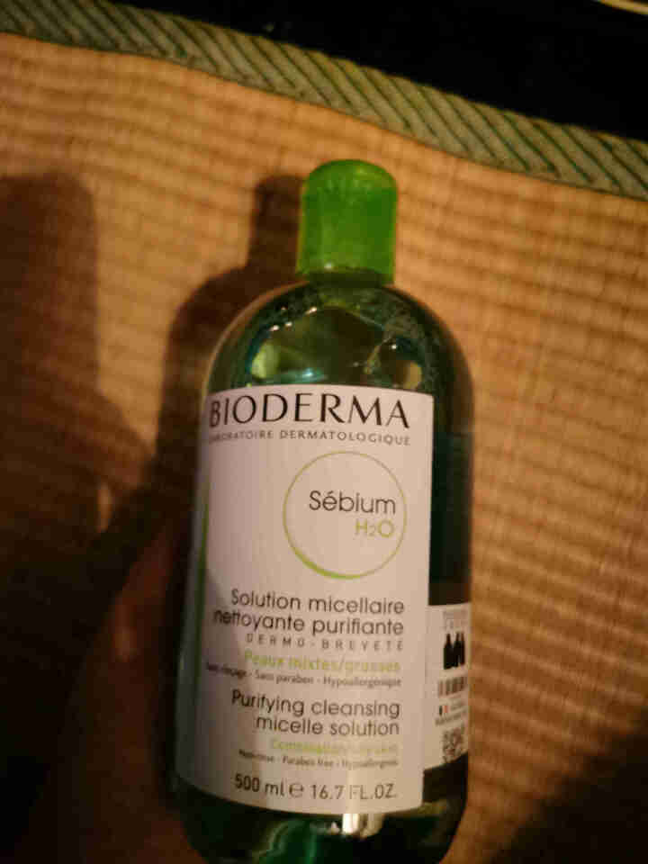 法国贝德玛（BIODERMA）净妍控油洁肤液500ml（卸妆水 深层清洁 绿水 控油补水 改善毛孔痘痘 原装进口）怎么样，好用吗，口碑，心得，评价，试用报告,第3张