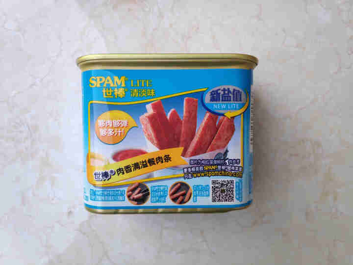 世棒（SPAM）午餐肉罐头清淡口味340g 开罐即食早餐三明治火锅烧烤麻辣香锅泡面搭档怎么样，好用吗，口碑，心得，评价，试用报告,第3张