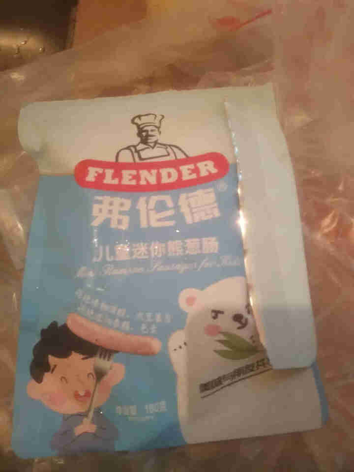 弗伦德 flender香肠儿童迷你熊葱肠180g 早餐肠 烤肠 纯肉肠怎么样，好用吗，口碑，心得，评价，试用报告,第3张