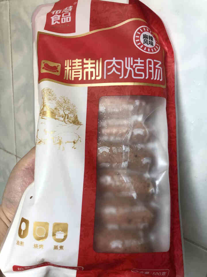 柏慧食品 火山石精制肉烤肠（麻辣味）500g/袋 纯肉 热狗肠 早餐肠 地道肠怎么样，好用吗，口碑，心得，评价，试用报告,第2张