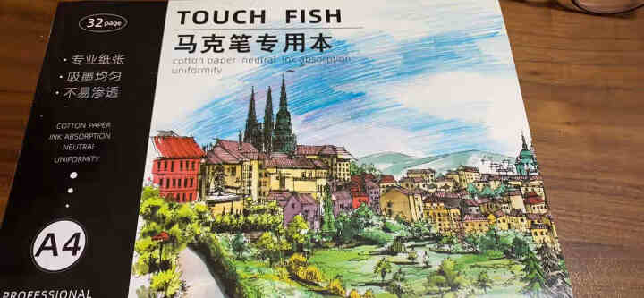 TouchFish马克本马克笔专用纸 a3 A4绘画本学生动漫手绘临摹写生人物上色画本 升级款马克本A4【保证不透】怎么样，好用吗，口碑，心得，评价，试用报告,第2张