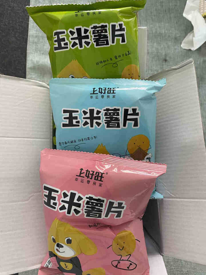 上好旺玉米片160g 休闲零食即食小吃 玉米薯片杂粮饼 32g*5袋*（原味+黑椒牛排味+梅干菜味）怎么样，好用吗，口碑，心得，评价，试用报告,第4张