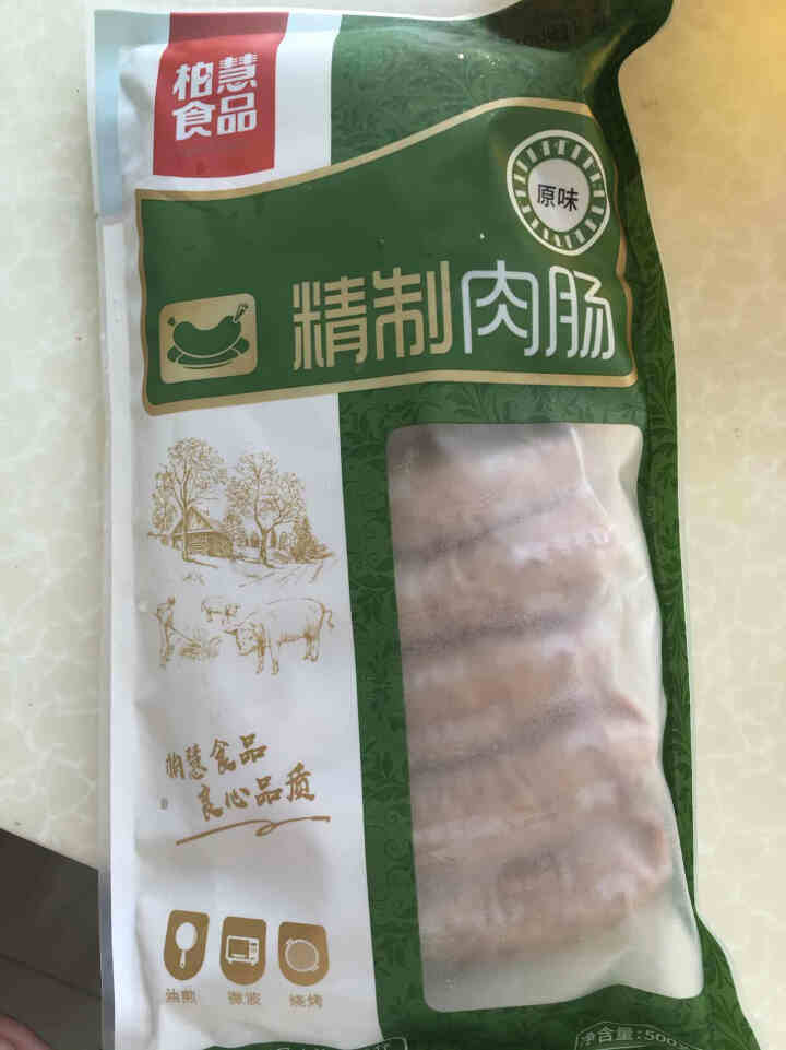 柏慧食品 火山石精制肉烤肠（原味）500g/袋 纯肉 热狗肠 早餐肠 地道肠怎么样，好用吗，口碑，心得，评价，试用报告,第2张