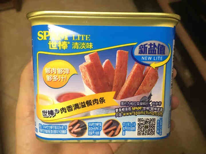 世棒（SPAM）午餐肉罐头清淡口味340g 开罐即食早餐三明治火锅烧烤麻辣香锅泡面搭档怎么样，好用吗，口碑，心得，评价，试用报告,第3张